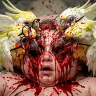 baby bird cockatiel gore meta:ai_generated // 512x512 // 485KB