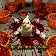 bird cockatiel gore meta:ai_generated // 512x512 // 629KB